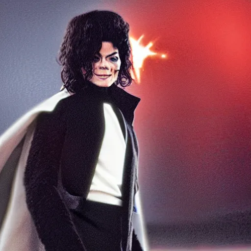 Image similar to Michael Jackson as anakin skywalker in star wars episode 3, 8k resolution, full HD, cinematic lighting, award winning, anatomically correct