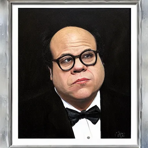 Image similar to danny davito frank reynolds movie actor photograph, portrait, famous painting, by ilya repin