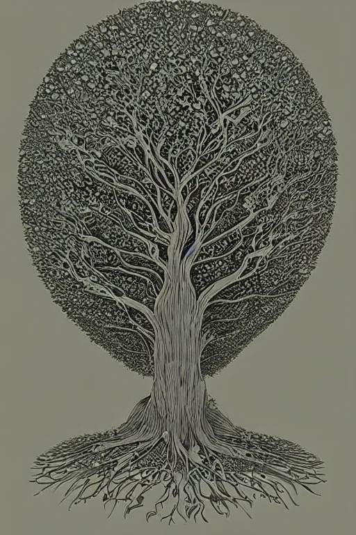 Prompt: a tree, art by satoshi kon, intricate, elegant, highly detailed, smooth, sharp focus, artstation