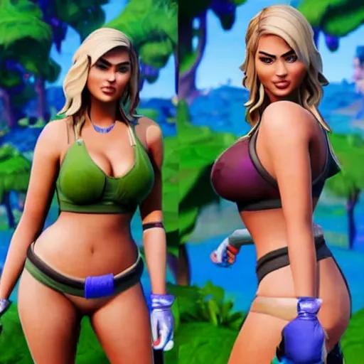 Image similar to Kate Upton in fortnite