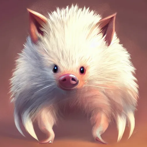 Prompt: a portrait painting of the cutest hedehog, fantasy art, digital art, unreal engine