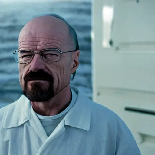 Prompt: a still or walter white in spirited away,