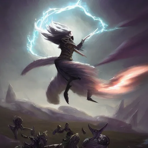 Prompt: grey storm tornado spell, epic fantasy style, in the style of Greg Rutkowski, hearthstone artwork