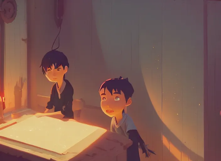 Image similar to sorcerer workshop, detailed, cory loftis, james gilleard, atey ghailan, makoto shinkai, goro fujita, studio ghibli, rim light, exquisite lighting, clear focus, very coherent, plain background, soft painting