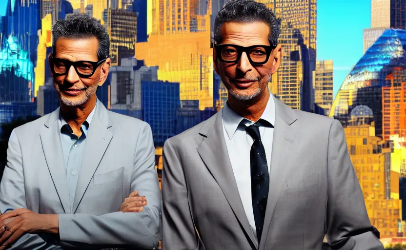 Prompt: jeff goldblum visits pittsburgh, desktop background, hd, 4 k