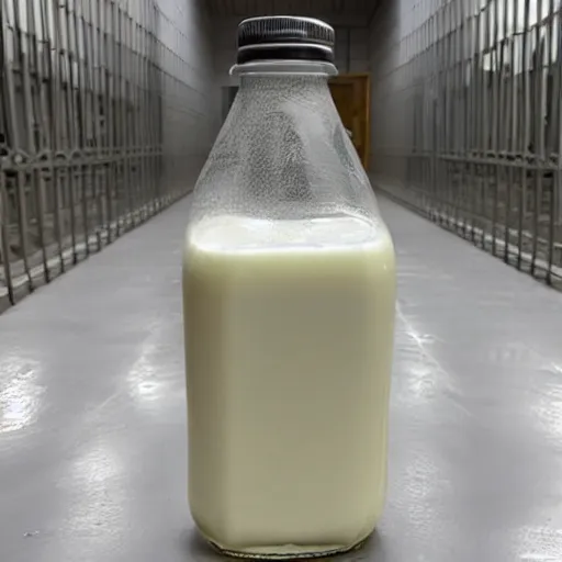 Image similar to bottle of milk inside a jail