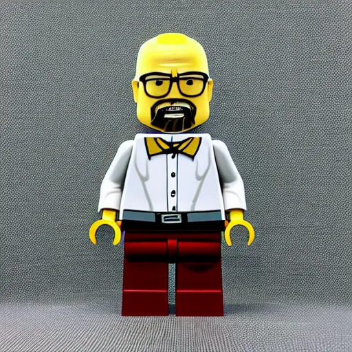 Prompt: walter white as a lego