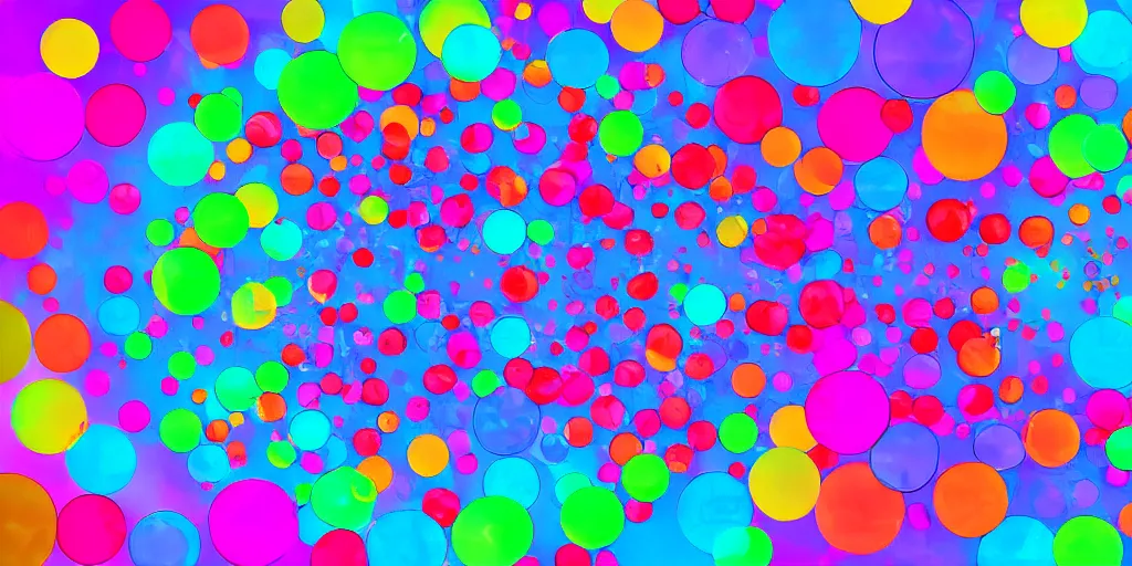 Image similar to floating bubbles, award winning, 8k, hyper colorful, digital art