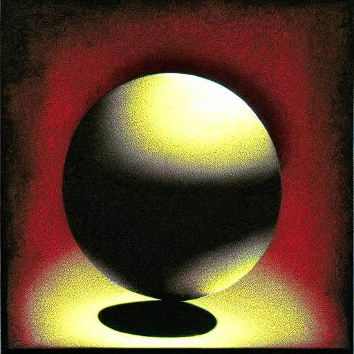 Image similar to Ray tracing, reflective orb, magic, by Dave McKean
