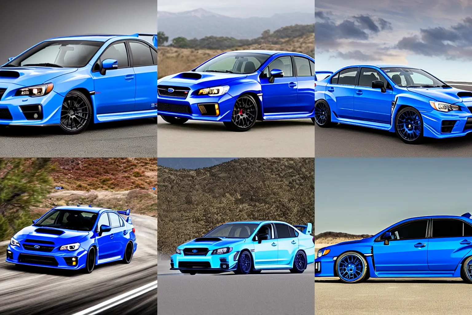 Prompt: blue WRX STi designed in 2032 Subaru WRX from 2032
