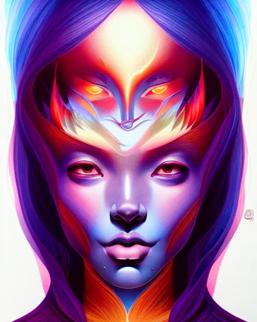 Image similar to richly detailed color illustration of a becoming-one-with-the-universe illustrated by Artgerm and Mina Petrovic and Timothy Kong and Marina Federovna. 3D shadowing