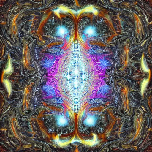 Image similar to Fractal intricate painting of Elon Musk