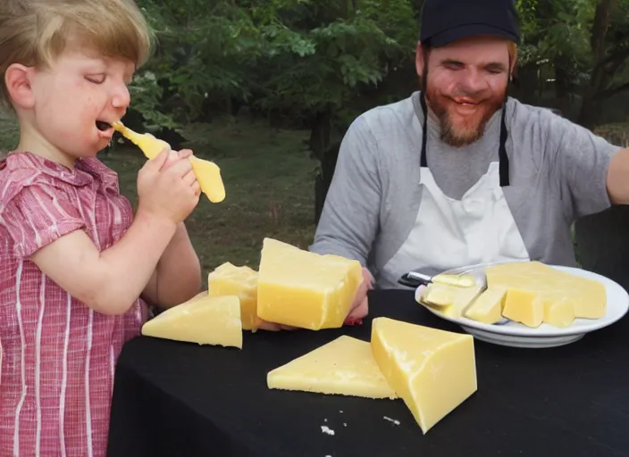 Image similar to cheese eating humans