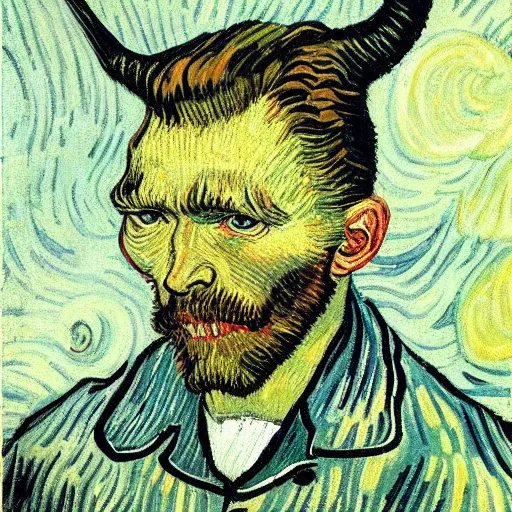 Image similar to devil by van gogh