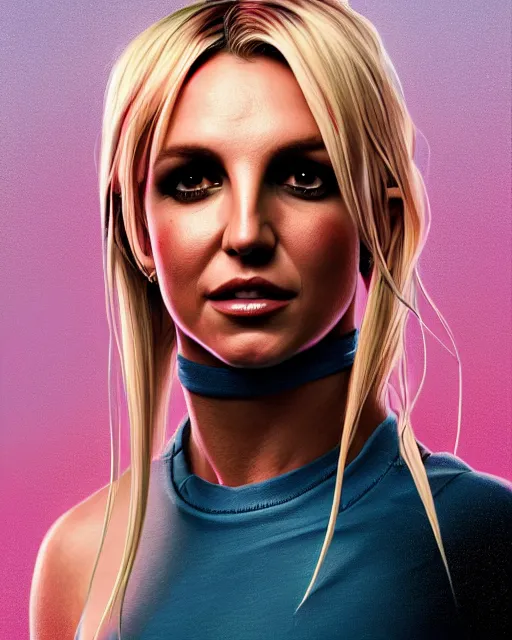 Image similar to highly detailed vfx portrait of britney spears by stephen bliss, chalk, unrealengine, greg rutkowski, loish, rhads, beeple, chalk, makoto shinkai and lois van baarle, ilya kuvshinov, rossdraws, tom bagshaw, basil gogos