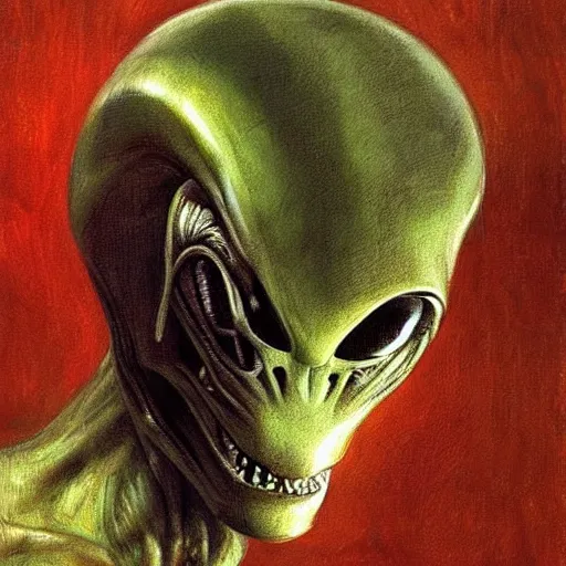 Image similar to alien by repin