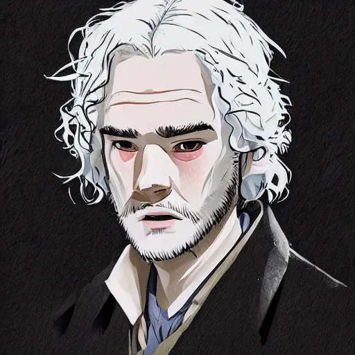 Prompt: john snow with Studio Ghibli art style, artstation hall of fame gallery, editors choice, #1 digital painting of all time, most beautiful image ever created, emotionally evocative, greatest art ever made, lifetime achievement magnum opus masterpiece, the most amazing breathtaking image with the deepest message ever painted, a thing of beauty beyond imagination or words