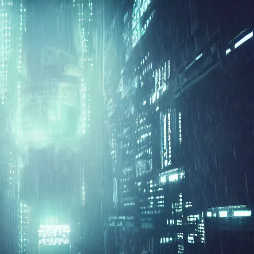 Image similar to blade runner style image of a giant crypto monster