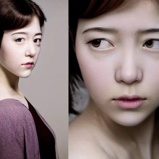 Prompt: a masterpiece portrait photo of a beautiful young woman who looks like a korean mary elizabeth winstead