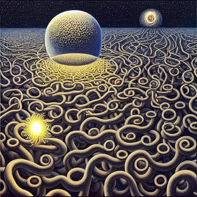 Prompt: an oil on canvas portrait of yog - sothoth, surrealism, surrealist, cosmic horror, rob gonsalves, high detail