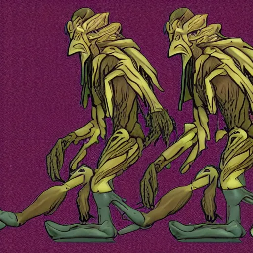 Image similar to Sentient baba yaga taverns walking around on legs. Legs are shaped like chicken legs.