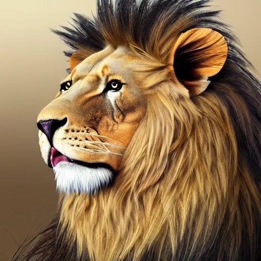 Image similar to animal half lion and half hawk, higly detailed, 8 k, photorealistic, art concept, artstation, sharp focus