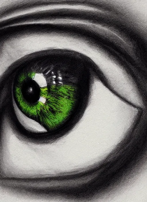 Image similar to portrait of a stunningly beautiful eye, art by signature