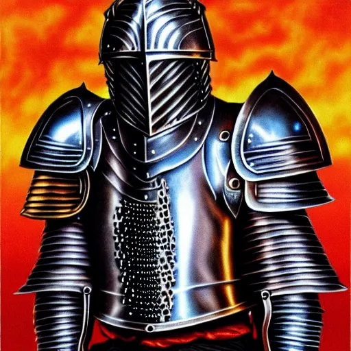 Image similar to medieval fantasy armored knight, by alex grey, TOOL band, detailed, 8K