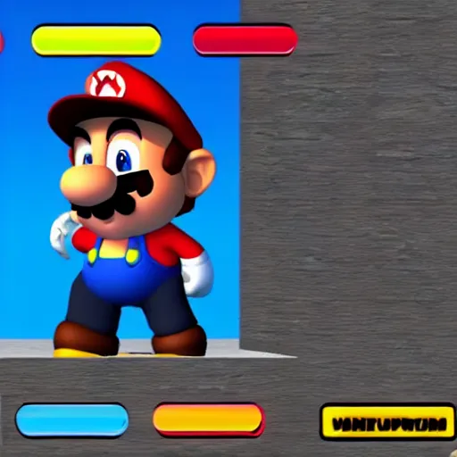 Image similar to screenshot of kanye west in super mario 64