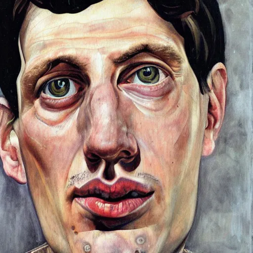 Image similar to high quality high detail painting by lucian freud, hd, ian curtis