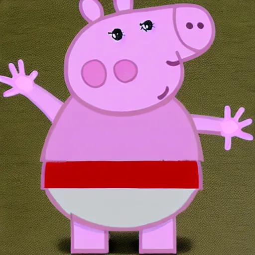 Prompt: peppa pig gundam