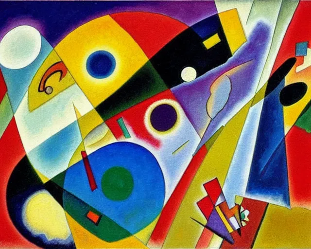 Prompt: a painting by kandinsky