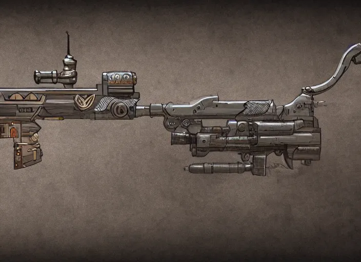 Image similar to an arcane rifle, artstation, intricate