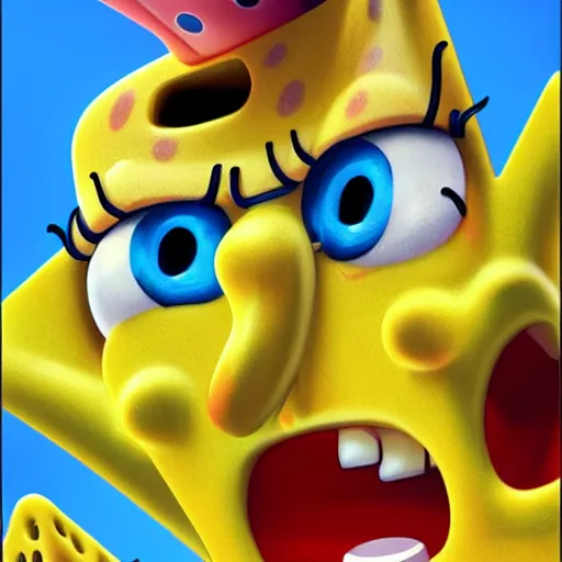 Image similar to spongebob by artgerm, highly detailed, concept art, cinematic lighting