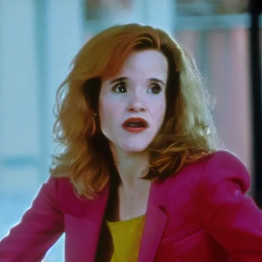 Prompt: a film still of Lea Thompson as Beverly Switzler in howard the duck