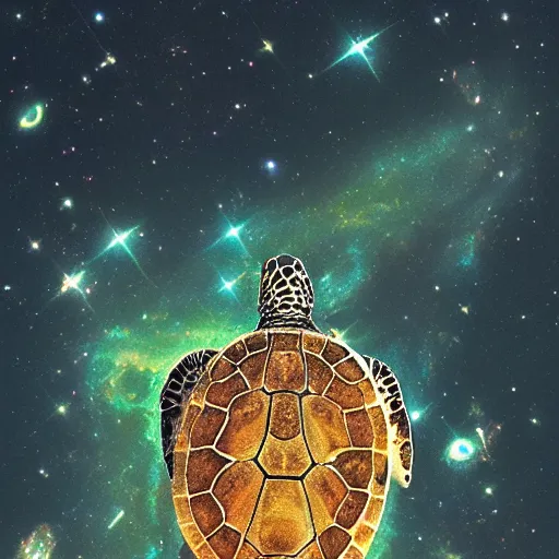 Prompt: Turtle galaxy by Hubble Space Teleacope