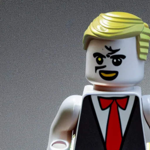 Prompt: 4k photo of a Lego statue of Donald Trump