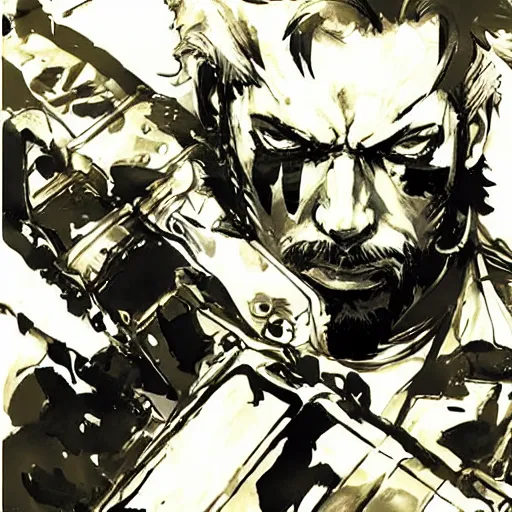 Image similar to martin ansen style metal gear solid 2 sons of liberty yoji shinkawa