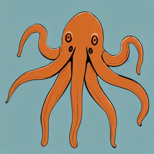 Image similar to octupus minimalistic symmetric concept art by afshar petros aoshima chiho caldwell clyde, matte background, sharp contours, minimalist, trending on artstation, 8 k