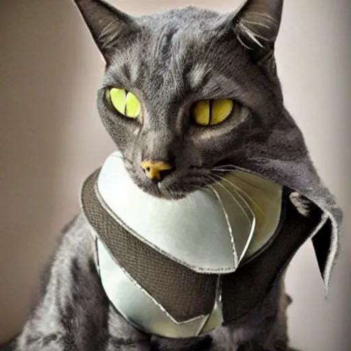 Image similar to cat in daedric armor