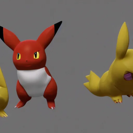 Image similar to pokemon that doesn't exist, 3 d rendered