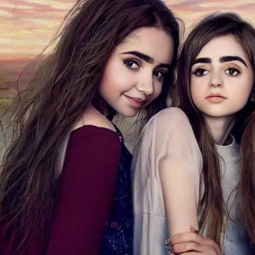 Image similar to beautiful portrait of a combination of tanya reynolds, lily collins, isabela moner, zoe kazan, natalia dyer