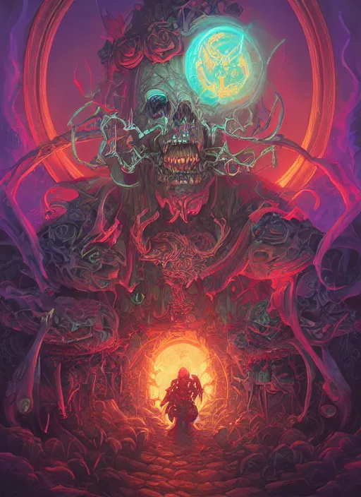 Image similar to fineart illustration of the necromancer, illustrated by ross tran and dan mumford, hyper detailed, fantasy surrealism, crisp