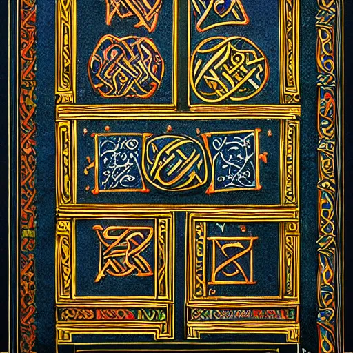 Image similar to book of kells art turned in 3 d living objects, digital art, cosmic, 3 d high definition, trending on artstation, photorealistic, high resolution, vray, 8 k, octane, trending on, hdr, hyper detailed, insane details, intricate, elite, ornate, elegant, unreal engine