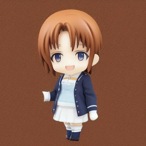 Prompt: character portrait of a singular kawaii chibi in the sytle of kyoto animation, in simple background, nendoroid eyes, cel, flat painting