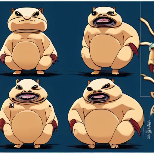 Image similar to anthropomorphic beaver Character design, original design by Akira Toriyama, samurai, tough mood, 8k, Akira Toriyama, highly detailed