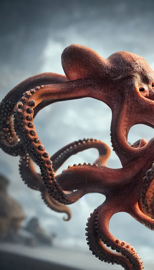 Prompt: A octopus centered-photograph of a dog , film still, dynamic action pose, National Geographic, insane detail, intricate, highly detailed, Zeiss Lens, DSLR photography, smooth, sharp focus, Unreal Engine 5, Octane Render, Redshift, 8K