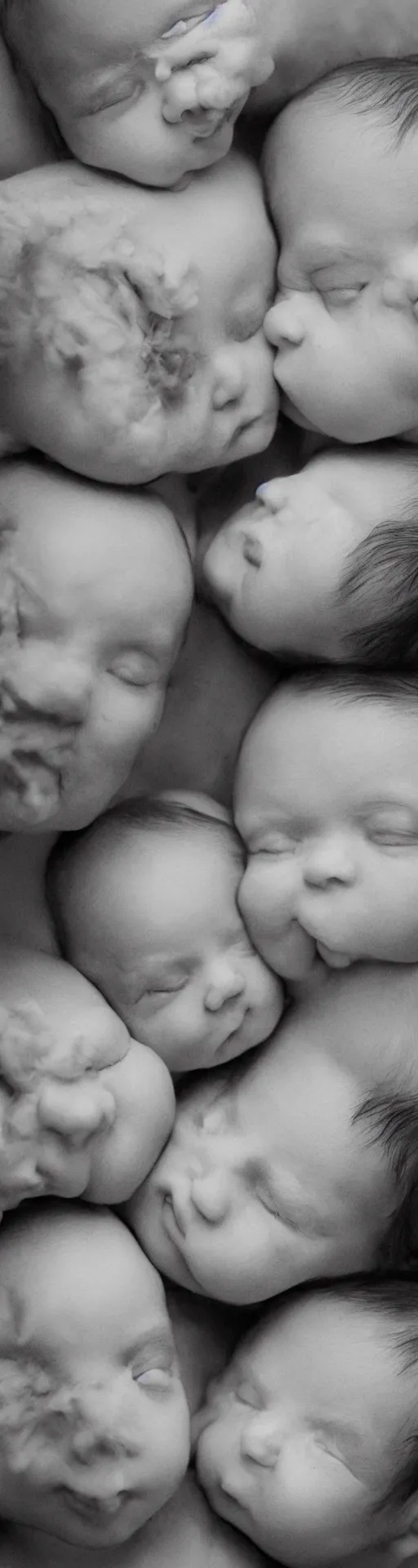 Prompt: three-headed baby