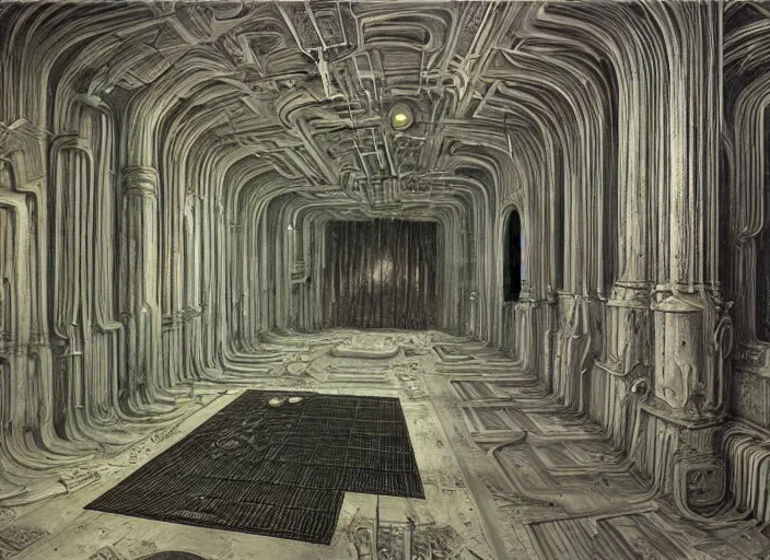 Image similar to a room by h. r. giger