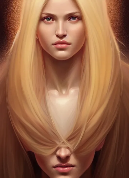 Image similar to beautiful feminine face!! portrait of young wife blessed by god with ever - increasing physical mental perfection, blonde, symmetrical! intricate, sensual features, highly detailed, divine holy perfection!! sci fi, digital painting, artstation, concept art, smooth, sharp focus, illustration, art by artgerm and greg rutkowski and alphonse mucha